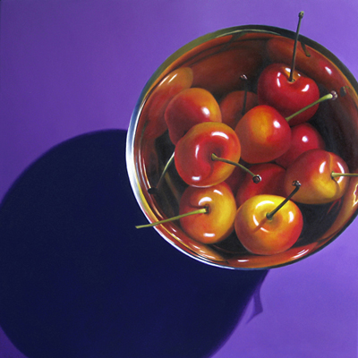 rainier cherries in bowl